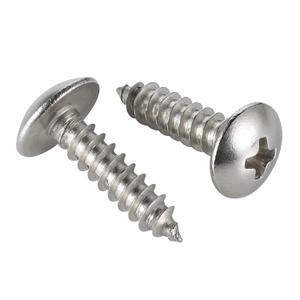 #10 x 3/4" Truss Head Sheet Metal Screws Wood Screws, 304 Stainless Steel 18-8, Self Tapping, 100 PCS