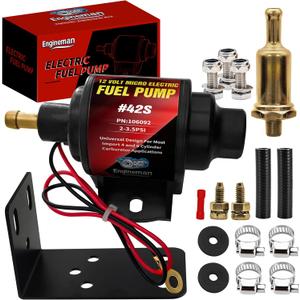 Gasoline Electric Fuel Pump Universal 5/16 Inch Inlet and Outlet Inline 12V 1-2A 28GPH 2-3.5 PSI Operating Fuel Pressure