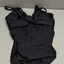 Women's One Piece Swimsuits Tummy Control Bathing Suits for Womens V Neck Criss Cross Ruched Push Up Slimming Swimwear (X-Large, Black)