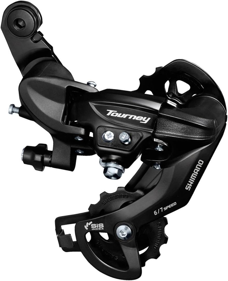 Shimano Tourney RD-TY300-SGS Rear Derailleur - 6,7 Speed, Long Cage, Black, BMX/Track Frame Hanger