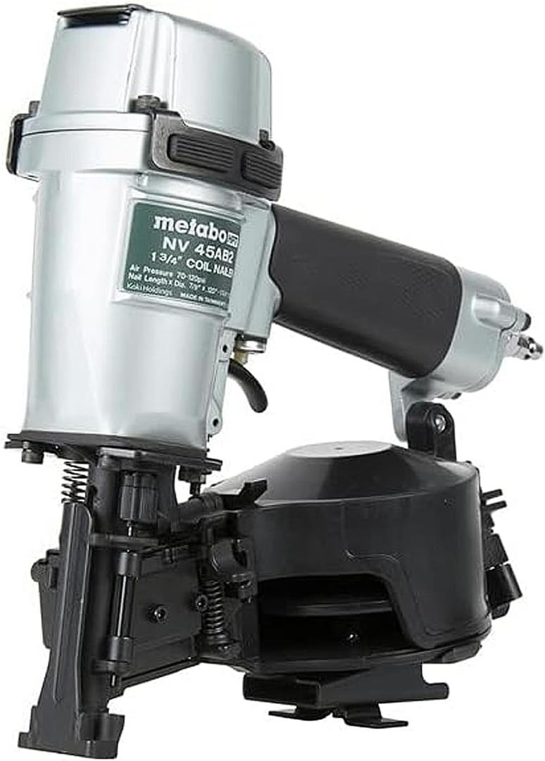 Metabo HPT Roofing Nailer, Pro-preferred Pneumatic Power Nailers, Ideal for Asphalt Roofing Shingles, 16 Degree 7/8 to 1-3/4 Roofing Nails, NV45AB2