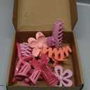 8PCS Flower Clips for Women, Thick Hair Accessories with Multi-Styles, Neutral Colors and Variety Pack, Ideal for Girls (8PCS(Pink/Orange))