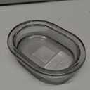 Splash Ponta Glass Soap Dish, Grey/Blue