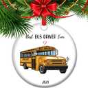 Best Bus Driver Ever Ornament 2025 School Bus Driver Transportation Employee Appreciation Holiday Decor School Staff Present (T38)