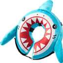 BENCMATE Protective Inflatable Collar for Dogs and Cats - Soft Pet Recovery Collar Does Not Block Vision (Large, Shark)