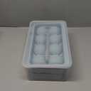 WIBIMEN Large Ice Cube Molds, Big Round Whiskey Ice Cube Trays for Freezer, Easy to Fill & Release, Whiskey Bourbon Cocktail(2.5In*8 Balls- Blue/2 Pack)