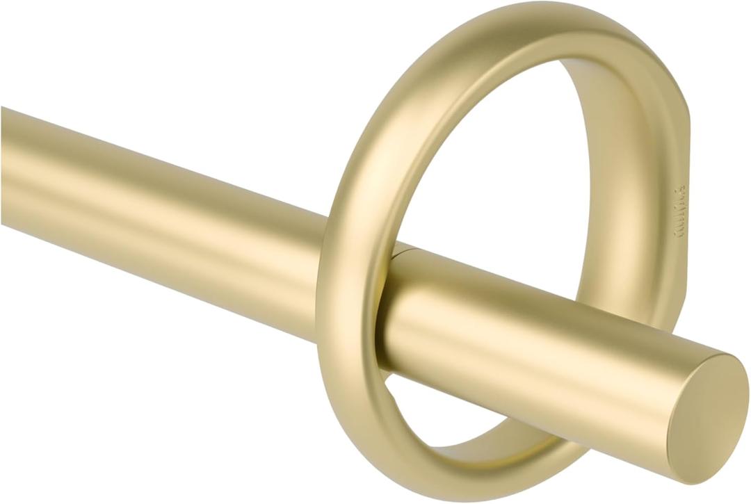 Umbra Ringlet Curtain Rod for Window, Adjustable 42" to 120", Gold