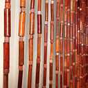 FlavorThings Natural Dark Brown Bamboo Beaded Curtain Room Divider Plain Design-Bamboo and Wooden Doorway Beads-Boho Bohemian Curtain 38 Strands 36" Wx78 H