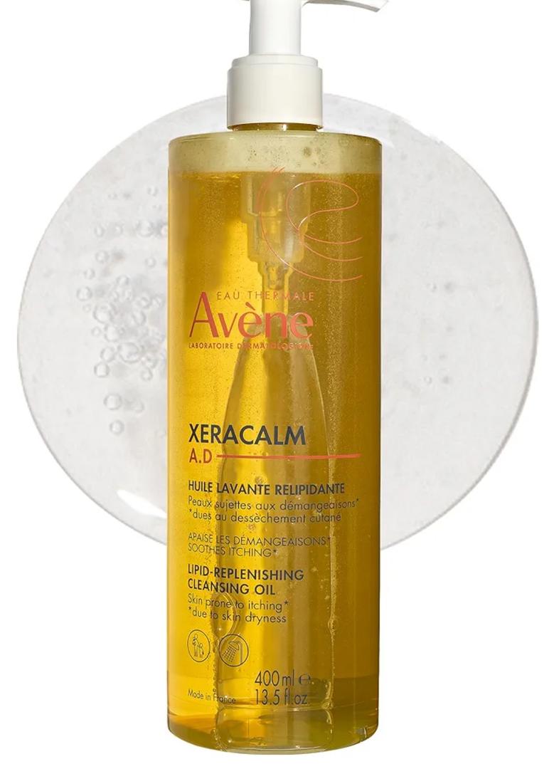 Avène XeraCalm A.D Lipid-Replenishing Cleansing Oil, Atopic Dermatitis, Eczema-Prone, Fragrance-Free, Pump, 13.5 oz.