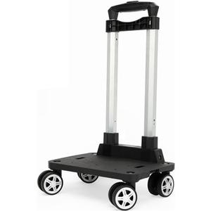 Backpack Trolley - 4 Wheels Folding Compact Lightweight Luggage Cart, Travel Trolley for Bags/Lunch Backpack/Golf Bag (4 Wheels) (4 Wheels)