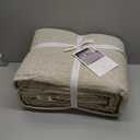 Levtex Home Cross Stitch Reversible King/Cal King Quilt Set (106x92in) and 2 Pillow Shams (36x20in) - Stitch Texture - Taupe - Cotton King Size Quilt Bedding Set - Lightweight Soft Pre-Washed