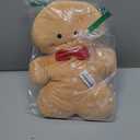 Plush Gingerbread Man Throw Pillow Cartoon Christmas Pillow Soft Hugging Pillow Cushion Fluffy Stuffed Pillow Brown,15.7 Inch