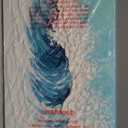 V-inspire Modern Ocean Wave Canvas Wall Art, 24 x 48 inches, Hand-Painted 3D Textured Oil Painting, Blue and White