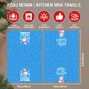 RZQIJ Lets Snow Winter Wonderland Towels Dish Towels Dishcloth, Snowman Winter Christmas Holiday Decor for Kitchen Bathroom Home, 16 x 24 Farmhouse Decoration Hand Towels Set of 2. (030)