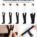 3 x Upgrade Shirt Stays for Men, Adjustable Elastic Dress Garters Belt Tucker Stays Holders Keepers with Non Slip Clips, Mens Suit Accessories for Police Military Professional 1 Pair