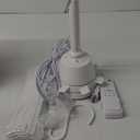 Outdoor Ceiling Fan with Light and Remote, 28" LED Fan Light, Gazebo Fan with Hanging Hook, 3000K-6500K, Ceiling Fans with Lights Suitable for Terraces, Porches, Pergolas, and Garages (White)