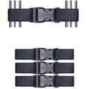 Multi-Functional Magic Buckle, Baby Safety Lock for The Door, Two-Door Refrigerator, Oven and Children's Safety Fence, Etc., or for The Fixed Baby Luggage (3 Pack Black)