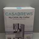 CASABREWS CM5418 Espresso Machine 20 Bar, Compact Espresso Maker with Steam Milk Frother, Stainless Steel Coffee Machine with 34oz Removable Water Tank for Cappuccino, Gift for Women or Men, Silver