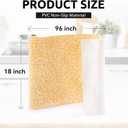 2 x FIFTY FEET 18X96 Inch Shelf Liner with Scissor & Tape Measure for Kitchen Cabinets, PVC Drawer Liner for Dresser Non-Slip Bathroom, Non-Adhesive Cabinet Liner Washable (Orange Crack)