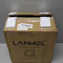 LANMEL Bathroom Exhaust Fan with Light, 10" Panel Bathroom Ceiling Ventilation Fan (8x8 Mount), 112 CFM 1.0 Sones, Quiet Square Bath Fan Light Combo for Bathrooms, Shower, Office, Restroom Etc
