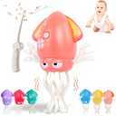 2 x Sachie Dancing Octopus Baby Toy Electric Crawling Octopus with Music & Lights, Rechargeable Sensory Toy for Infants & Toddlers, Fun Learning Gift for Boys & Girls(Pink)