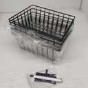 8 Pack Wire Storage Baskets for Organizing with Removable Tags, Pantry Organization Bins for Kitchen Cabinets, Closet - Metal Basket for Laundry, Garage, Refridge, Bathroom Countertop Organizer, Black