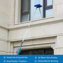 20 Feet High Reach Duster Kit with 5-12 Ft Extension Pole, Cobweb Duster with Telescoping Pole, Window Squeegee with Scrubber, Spider Web Brush, High Ceiling Fan Duster for High Window, Interior Roof