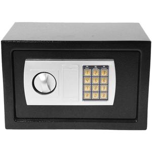 Lock box,Home Office Digital Steel Box Money Cash box Steel Home Mini,Wall or Floor Mounted (Black,8.5L)