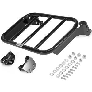 Softail Sport Luggage Rack compatible With Holdfast Sissy Bar Uprights Fit 2018-Up Harley Davidson Fat Bob FXFB FXFBS Low Rider FXLR FXRST FXLRS FXLRST Sport Glide FLSB Models Gloss Black
