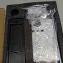 Modern Pocket Door Hardware Set - Privacy Lock with Finger Flush Pulls & Soft Close, for Sliding Barn Doors, Pocket Doors, Bedroom (Black, Privacy)