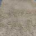 smiry Luxury Chenille Bath Rug, Extra Soft and Absorbent Shaggy Bathroom Mat Rugs, Machine Washable, Non-Slip Plush Carpet Runner for Tub, Shower, and Bath Room (48''x32'', Beige)