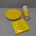 Sustainable Greetings Juvale 72 Pieces of Party Supplies with Paper Plates, Cups, and Napkins for Birthday Decorations (Serves 24) (Yellow) - Yellow Birthday Decorations