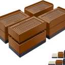 ANNKUT Furniture Risers 3 inch, Rectangle Adjustable Risers Blocks for Bed Sofa Table and Couch Lift to 1.5 or 3 inch，Heavy Duty Support Up to 1,300 Lbs (4 Pack-Brown)