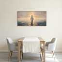 Large Jesus Christian Framed Canvas Wall Art,Bible Stories Faith Wall Decor,Vintage Modern Artwork for Living Room,Bedroom,Dining Room,Office -20"x40"x1