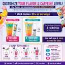 The Loaded Tea Shop Energy Drink Mix Sticks, Variety 20 Pack, Sugar-Free, Zero Calories, 200mg Natural Caffeine, No Artificial Colors/Flavors, Powder Packets w/B Vitamins - Energy Drink Alternative