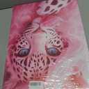 UNDBILSNI Whimsical Pink Mother Leopard Canvas Wall Art, 24"L x 16"W