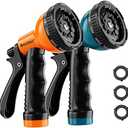 Besiter Garden Hose Nozzle Sprayer: 2 Pack 10 Watering Patterns Spray Nozzles Heavy Duty Hose Head Hose Attachment