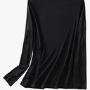Womens Silk Tops Slim Mock Neck Long Sleeve T Shirt Lightweight Base Layer Thermal Underwear Small