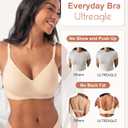 Bras for Women No Underwire - Womens Bralettes Seamless Wireless Padded Bra Comfortable Tshirt Bras (S)