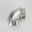 Whirlpool 4396006RW Genuine OEM Dryer Vent Elbow Connector, 90-Degree Close-Turn Space-Saver, 4-Inch Diameter, Aluminum Dryer Accessory (Replaces 4396006)