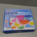 Dreamon Beach Toys for Kids 3-10, Collapsible Sand Castle Toys for Beach Include 3 Pack Foldable Buckets, Shovels Molds and Storage Mesh Bag, Sandbox Travel Toy for Toddlers Kids