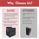 Upgrade Car Seat Organizer Backseat with Storage Pockets, Multipurpose Car Organizer Hanging, Car Trash Bag Can,Premium PU Leather Garbage Can 2.14 Gallon Large Capacity, Black.