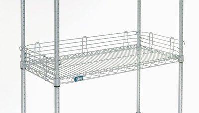 Nexel Wire Shelf Ledge 4 Foot Chrome Shelfs 3 pcs