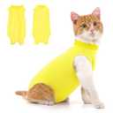 Cat Recovery Suit for Abdominal Wounds or Skin Diseases, Cat Onesie for Cats After Surgery Female Kitten Recovery Suit, Breathable E-Collar Alternative for Cats After Spay Anti Licking Wounds, M