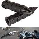 Pair of 1" Dual Black Motorcycle Bar End Hand Grips Handlebar for Cruisers Harley Yamaha Suzuki