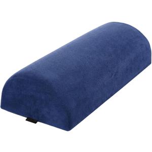 Under Knee Pillow, Half Moon Leg Pillow - Memory Foam Ergonomic Support Pillow for Side & Back Sleepers, Pain Relief & Alignment, Under Knee, Lumbar & Multi-Use Bolster Blue