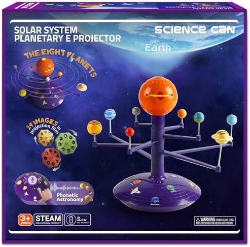 Science Can Solar System for Kids, Talking Astronomy Solar System Model Kit, Planetarium Projector with 8 Planets STEM Space Toys for 3 4 5+ Years Old Boys Girls
