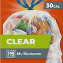 Hefty Clear Trash Bags, Clear, 30 Gallon, 36 Count