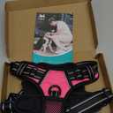 PoyPet No Pull Dog Harness, No Choke Front Lead Dog Reflective Harness, Adjustable Soft Padded Pet Vest with Easy Control Handle for Small to Large Dogs(Pink, Medium)