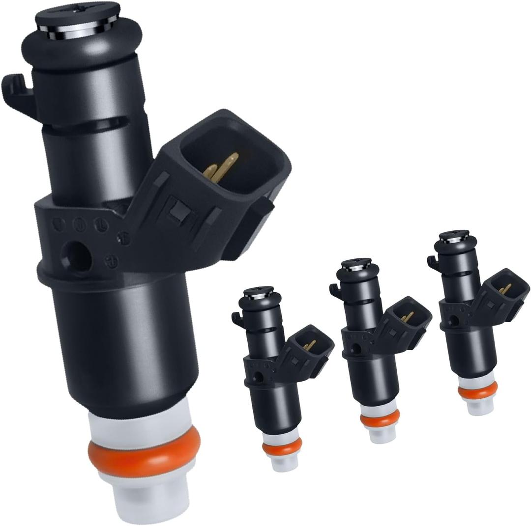 Upgraded 8 Holes Fuel Injectors Fit for Honda: Civic 1.8L 2006-2011, FIT 1.5L 2009-2013, OEM # 16450RNAA01, FJ785 (4 Pack)